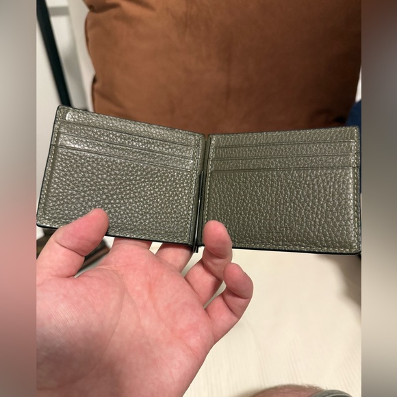 Green Coach Slim Money Clip Billfold Wallet - Picture 3 of 5